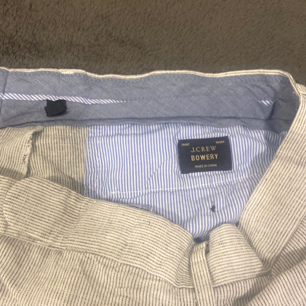 J.Crew Gray Striped Dress Pants